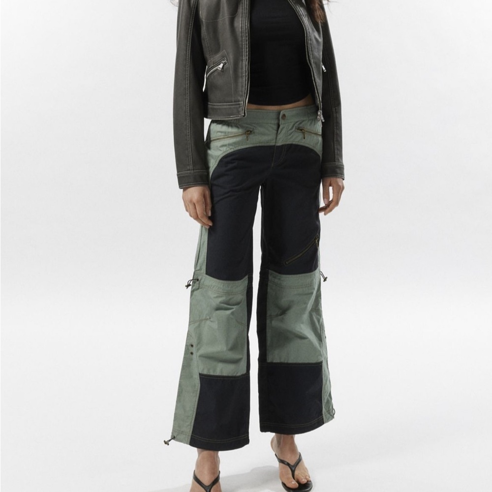 UO Silence + Noise Lee Colorblock Moto Pant